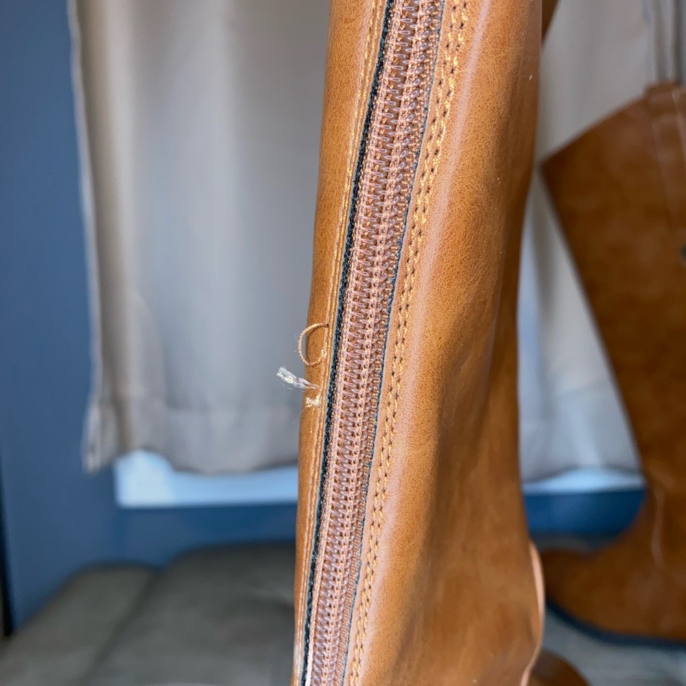 X/Appeal Leather Brown Zip Up Boots | Women’s Size US 8 - Picture 12 of 16